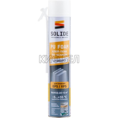 Купить в Гомеле Клей-пена монтажная SOLIDE 750 мл (SL-69960-1)