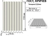 Шифер 5.8 мм Беларусь