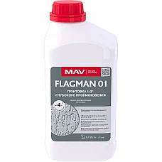 Грунтовка FLAGMAN 01 глубокого проникновения 1 л, бесцветная Грунтовка FLAGMAN 01 глубокого проникновения 1 л, бесцветная