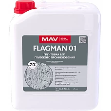 Грунтовка FLAGMAN 01 глубокого проникновения 5 л, бесцветная Грунтовка FLAGMAN 01 глубокого проникновения 5 л, бесцветная